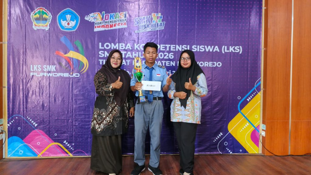 SMK YPT Purworejo Juara 1 LKS SMK Kab. Purworejo 2026 Untuk Mata Lomba CAD ( Computer Aided Design )